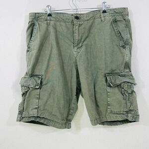 Lucky‎ Brand Cargo Shorts Size 38 Green Military L-54C Drawstring Outdoor Y2K